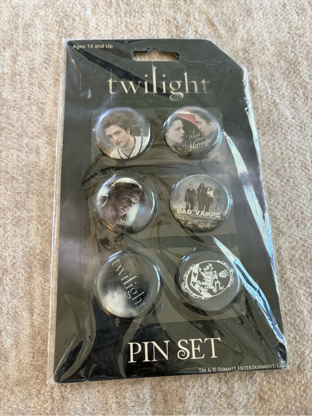 Twilight Pin Set NECA New My last One